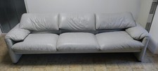 divano CASSINA MARALUNGA 3 posti in pelle Grigio, 3 seater sofa in Grey leather