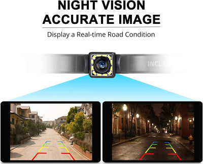 Rear Camera HD View Front Backup Parking Reverse Waterproof Ultra HD 12 LED.