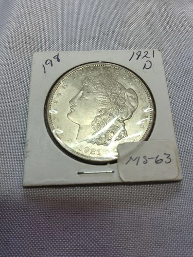 1921 D Morgan Silver Dollar 90% Silver Very Fine Will Grade High