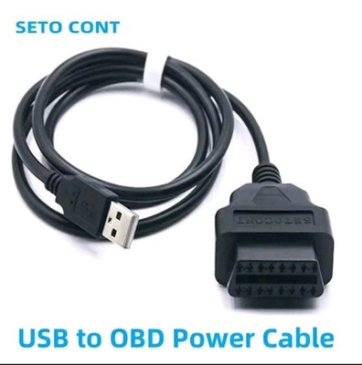 OBD 16pin Female to USB Cable 1M OBD2 converter OBDll converter power supply...