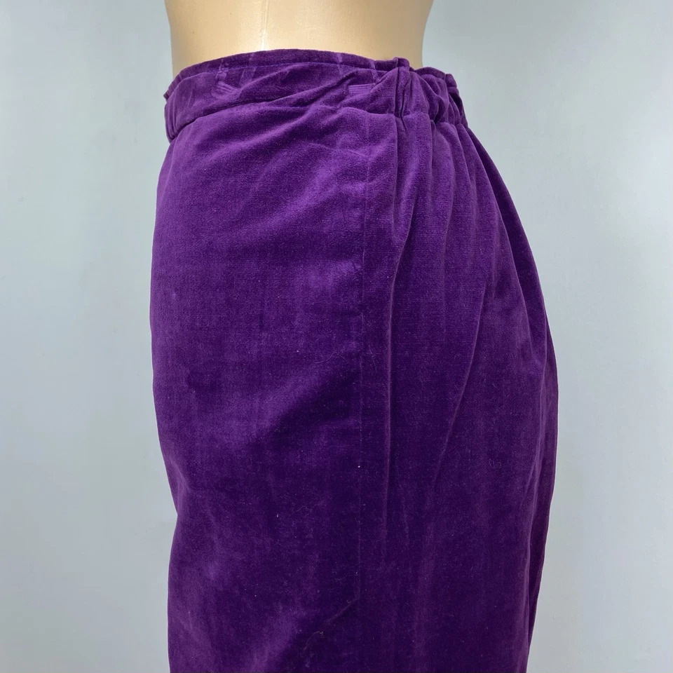 Винтажный 60-х 70-х двусторонний бархата / шерсти Tweed размер XS брюки расклешенный брюки высоты - Изображение 3 из 4