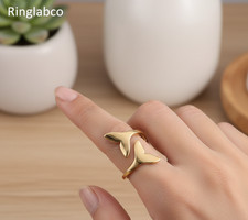 Mermaid Tail Adjustable Gold and silver Plated Ring