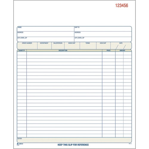Adams Carbonless Sales Order Book 8" x 10" 2-Part (DC8100) 196139 - Picture 2 of 2