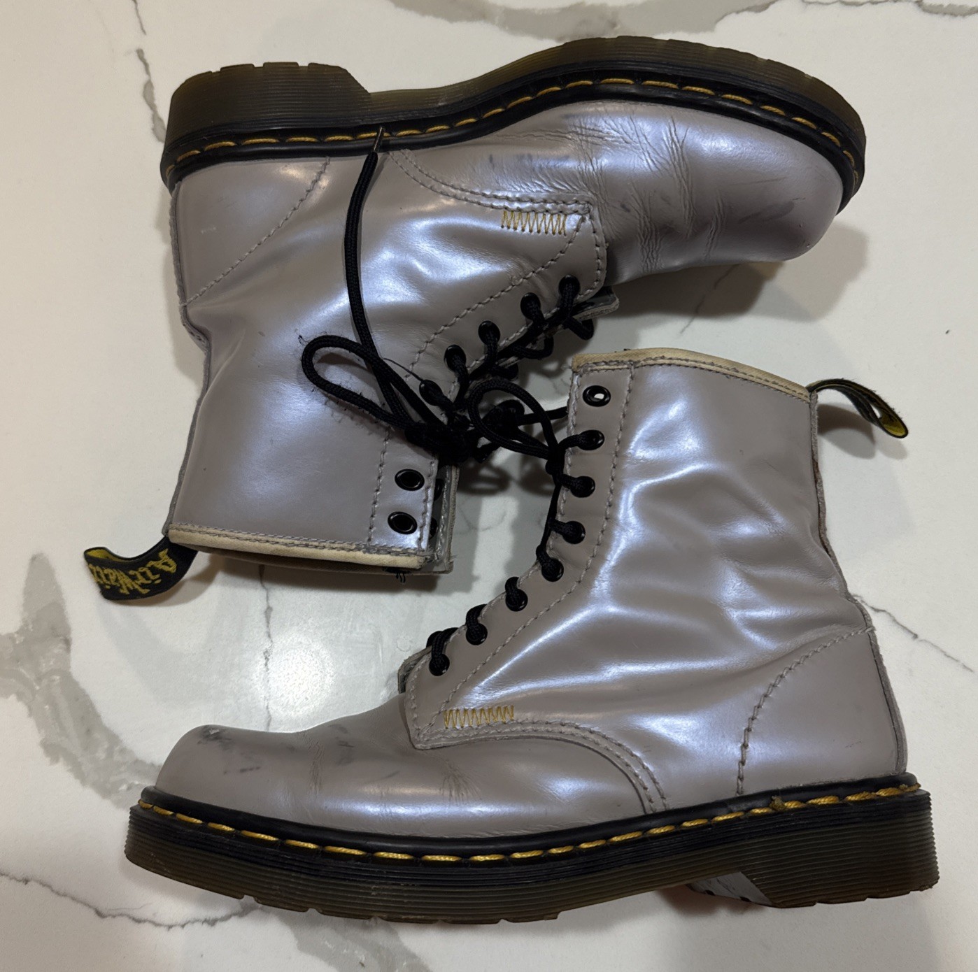 &rsquo;s Silver Boots Size 6 Air Wair Me561 9566