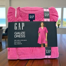 Gap Women's Gauze Tiered Dress-Size Small-Pink-NWT