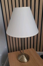 Brushed Brass Table Lamp Inline OnOff Switch Including Bulb Excellent Condition