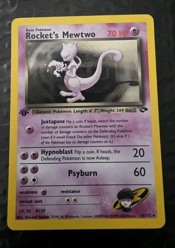 Rocket's Mewtwo 1st Edition Holo 14/132