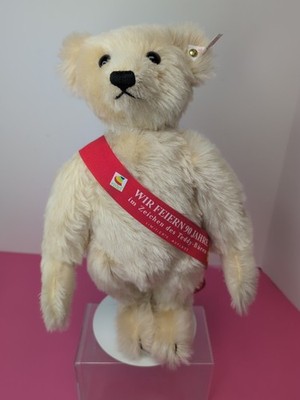 15  Steiff Teddy Bear Wir Feiern 90 Jahre Vedes 1994 Cream Mohair Ear Tag #Si2