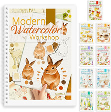 Watercolor Workbook, Watercolor Workbook Paint Book Beginner Friendly, 12 Differ