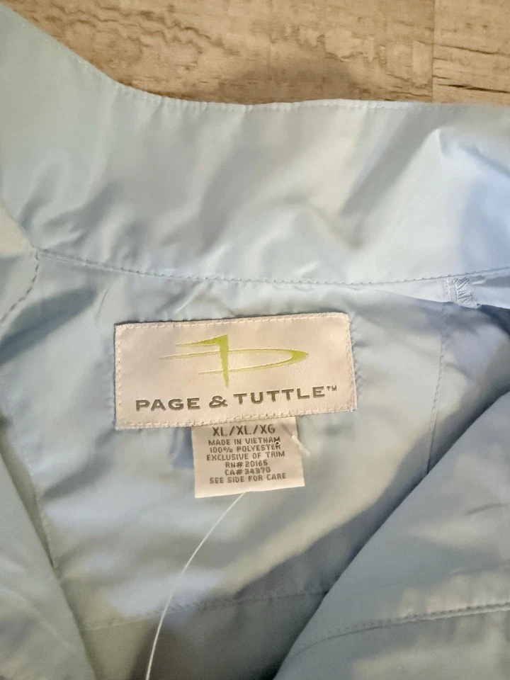 Cortavientos Page & Tuttle Riverbank Pack-N-Go 1/4 cremallera nuevo con etiquetas azul claro unisex $68 Foto 2 de 4