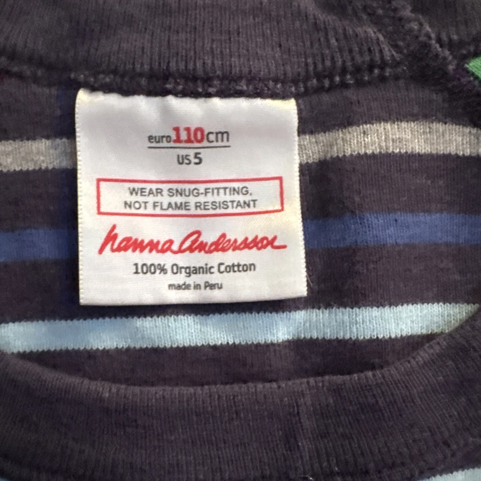 Hannah Anderson 100% Organic Cotton, Two-Piece Boys Pajama Set Size 5 - Image 3 of 4