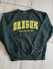 Vtg 90's Oregon Ducks Crewneck College Sweatshirt Sz-S Green Rare Embroidered
