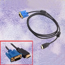 1.8M HDMI Male to VGA Converter A/V Cable Lead GOLD PLATED SVGA PC Projector