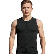 Wetsuit Vest for Men, 3mm Front Zipper Neoprene Wet Suit Top Sleeveless Jacke...