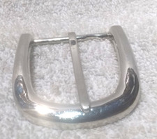 Shiny Solid Sturdy Silver Replacement Belt Buckle Stamped 88 Great Condition