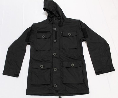 Särmä Unisex Adult Varusteleka Hooded Windproof Smock AC2 Black Small Regular