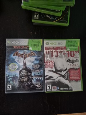 Batman: Arkham Asylum & Arkham City GOTY Set Xbox 360 Read Description 