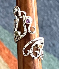 Women's Sterling  Gemstone SNAKE RING in Multi-Size