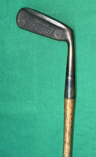 RARE Hickory Golf RUSTLESS GOLDSMITH CLAREMONT 10 PUTTER Wood Shaft Club HD260