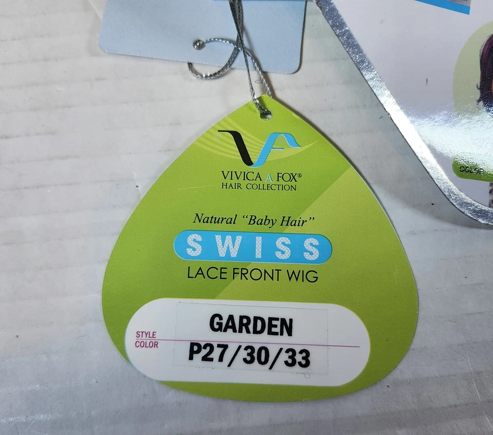 Vivica A Fox GARDEN Nueva Fibra Futura, Peluca Frontal Natural Cabello Bebé Encaje P273033  Foto 4 de 4