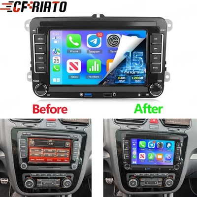 6G+128GB Apple Carplay Für VW Scirocco 2009-2014 Android 15 Autoradio Bluetooth