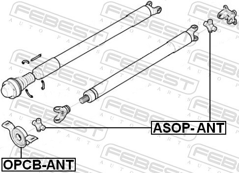 4x ✅Fits FEBEST OPCB-ANT DRIVE SHAFT BEARING  ⭐UK Seller⭐