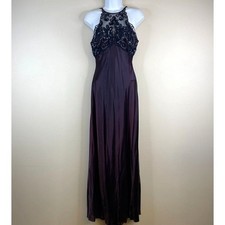 Vintage Y2K Morgan Co Whimsigoth Fairy Silky Slip Dress Small Purple Maxi HOCO