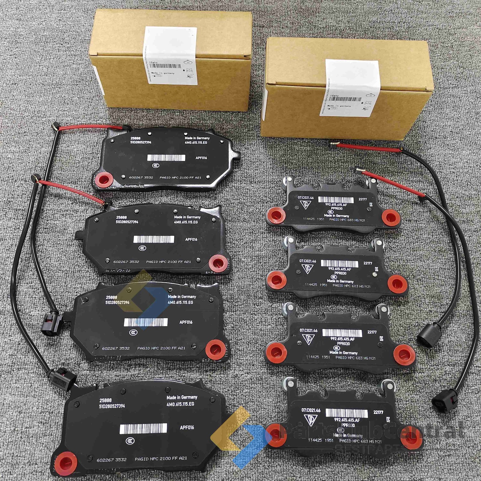 Front & Rear Brake Pad kit fits Bentley Continental GT Flying Spur (18+