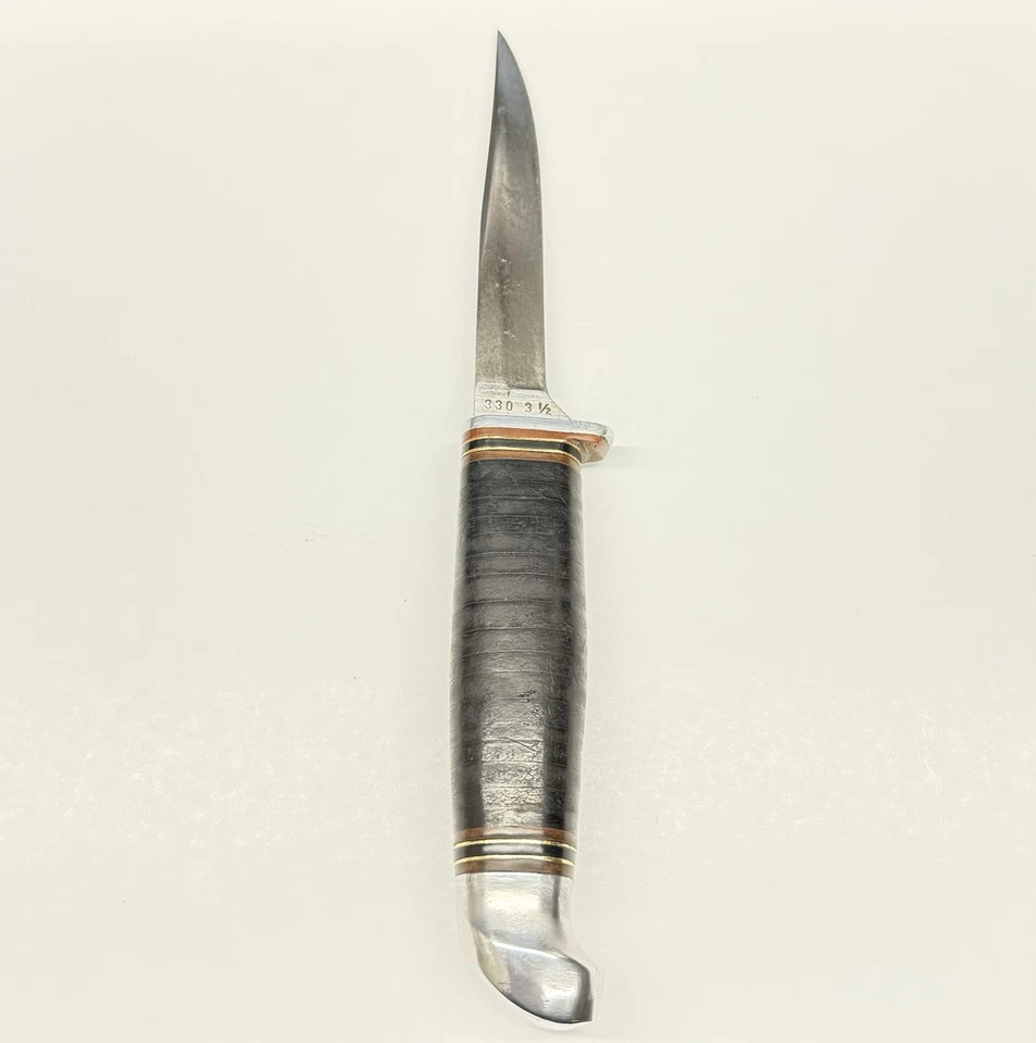 VINTAGE 1930’S-1950’S KINFOLKS USA 330 -3 1/2 BIRD & TROUT KNIFE WITH SHEATH - Image 2 of 4