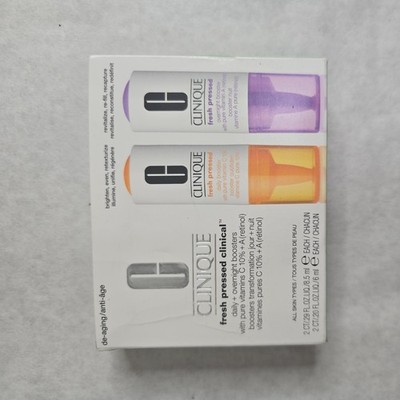Clinique Fresh Pressed Clinical Boosters Vitamin C & A Duo Set New