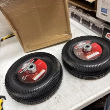 Ironton 10in. Pneumatic Wheel and Tire-- 300-Lb. Capacity, Sawtooth Tread 2PK