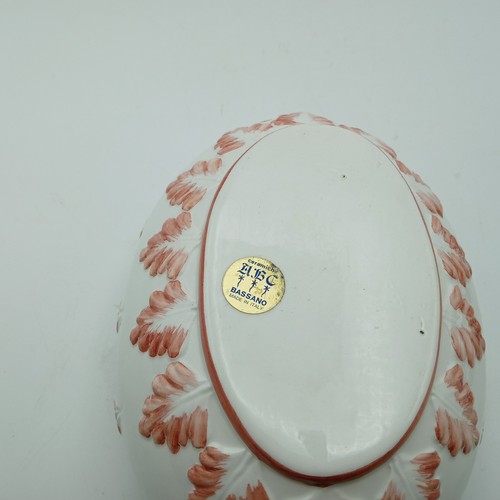 Tureen Serving/Egg Dish With Rooster/Chicken Lid ABV Bossano Vintage 24cm - Foto 10 di 14