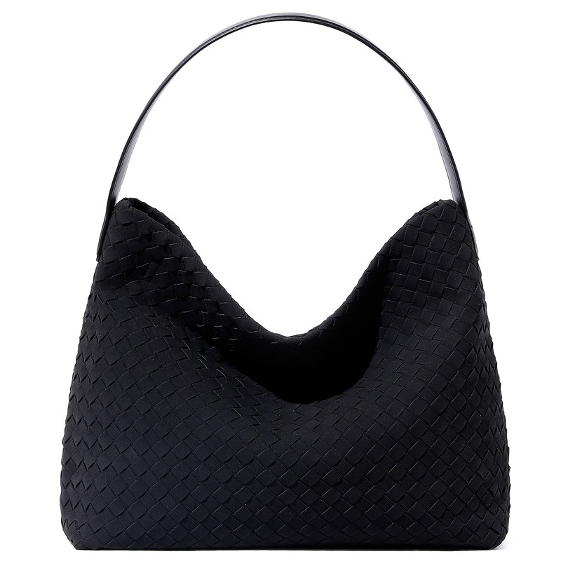 Women Suede Woven Tote Bag Shoulder Bags Purse Hobo Daily Work Travel Handbag