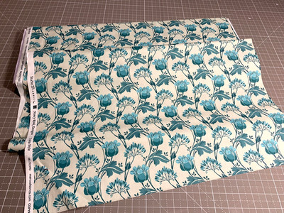 Marcus Fabrics   Allure Noir Blue Floral Quilting Cotton - By the Half Yard