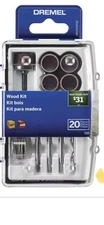 Dremel 20 Piece Wood Carving Engraving Sanding Micro Kit Power Rotary # 733-02