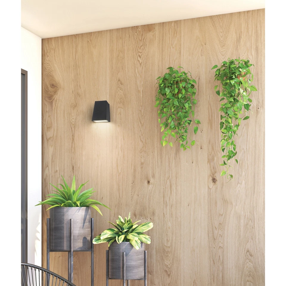 Aplique de pared exterior LED Edge 1 luz negro grado marino negro Foto 3 de 4