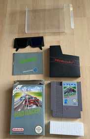 Rad Racer NES OVP CIB NOE komplett mit 3D Brille + Schutzh&uuml;lle aus Sammlung