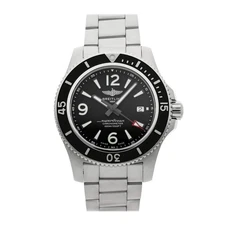 Breitling Superocean Steel Auto 44mm Black Dial Bracelet Watch A17367D71B1A1