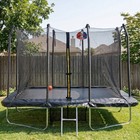 Big Air 6x9ft Rectangular Trampoline with Safety Enclosure Black FREE Ladder Bas
