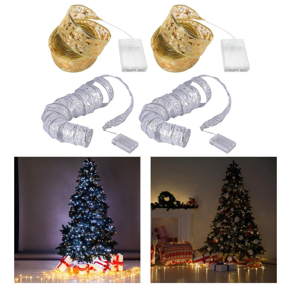 Lumières de ruban d'arbre de Noël à LED pour fête de mariage intérieure et - Photo 1/1