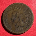 1879 US Indian Head Cent! Lower Mintage! Good! Old US Coin!