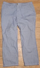 TOMMY HILFIGER Womens Dress Pants Blue White Straight Leg Striped Size 16