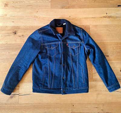 Levi Strauss & Co. Herren Jeansjacke Denim gefüttert blau Größe L