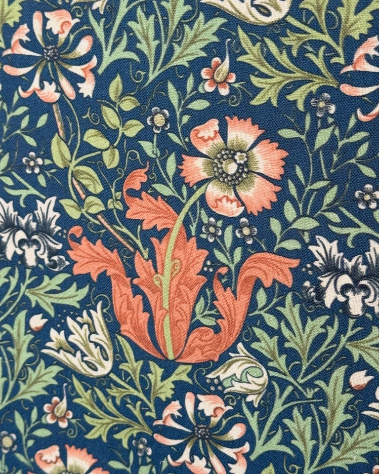 William Morris Compton Floral Heavy Weight Cotton Drill Fabric by Half Metre