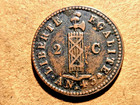1846 HAITI 🇭🇹 2 CENTIMES — photo 2