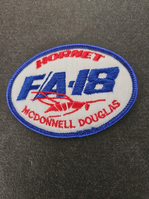 MCDONNELL DOUGLAS FA-18 HORNET EMBROIDED NAVY FIGHTER PATCH