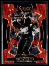 2025 Panini Select Concourse Football Red Shock Prizm #35 Nico Collins /249
