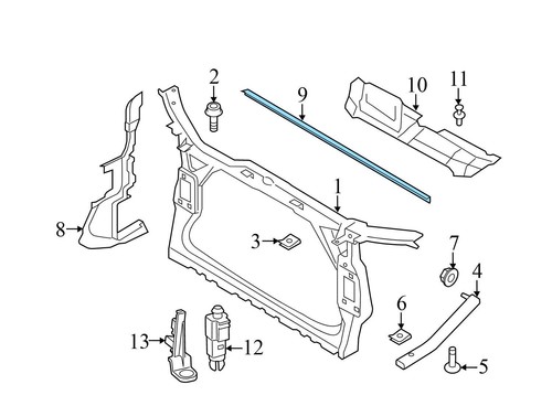 2009-2012 AUDI A4 QUATTRO - Upper Radiator SEAL / Gasket 8K0121331H - Picture 3 of 5