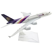 1:400 Alloy 16cm A380 Thailand Airlines Plane Model Civil Airliner Ornaments