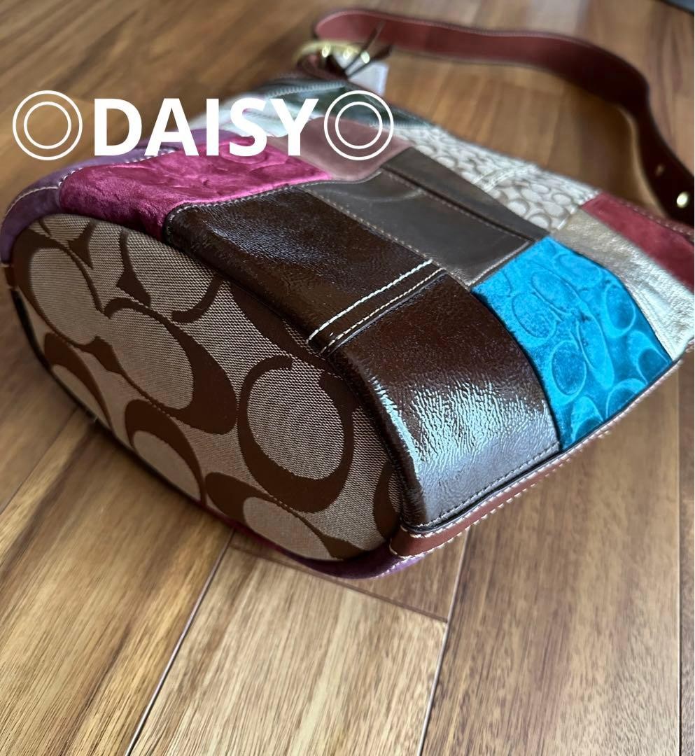 COACH Holiday Patchwork Bleecker Duffle Shoulder … - image 4